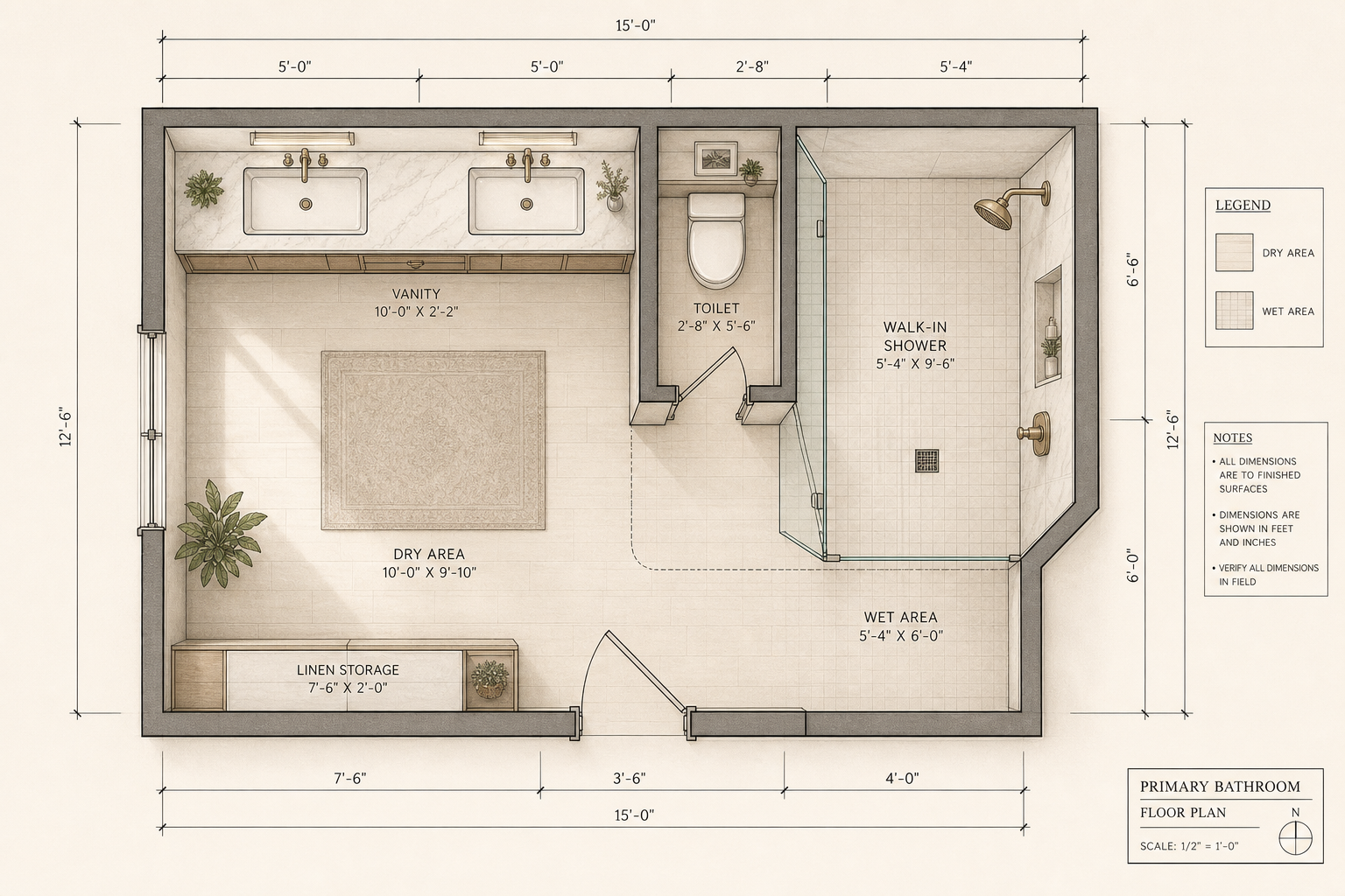 How Do I Design a Bathroom for Two People Who Use It at the Same Time?