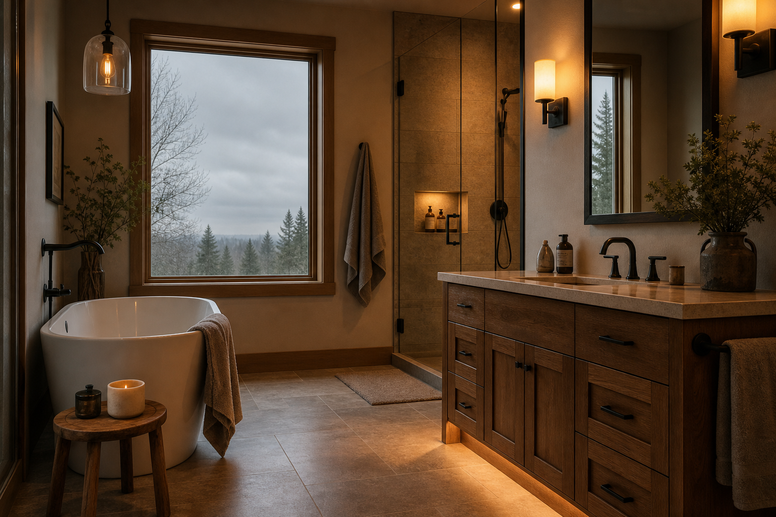 How Do I Design a Bathroom That Feels Warm in a Pacific Northwest February?